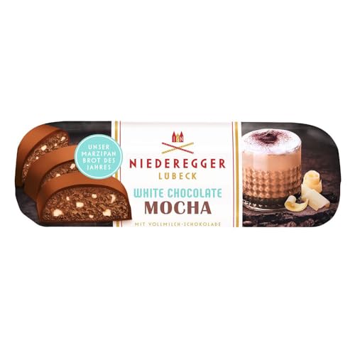 Niederegger | Marzipanbrot des Jahres | Weiße Schokolade - Mokka | saftiges Kaffee-Marzipan | 125g von Niederegger