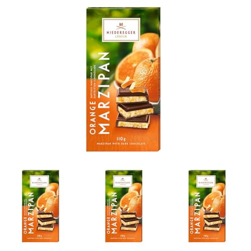 Niederegger Marzipantafel Orange (1 x 110 g) (Packung mit 4) von Niederegger