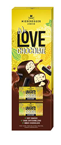 Niederegger We Love Chocolate Lakritz-Crush, Schokolade, 8 stück von Niederegger