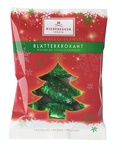 Niederegger Weihnachtsschmuck Blätterkrokant, 2er Pack (2 x 85 g) von Niederegger