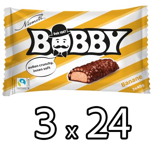 Niemetz Bobby Schokolade Riegel - 120g Banane 3er x 24 (box 3 x 24) von Niemetz