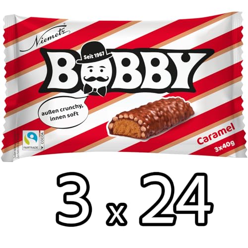 Niemetz Chocolate Bobby Riegel 120g Caramel 3er x 24 (box 3 x 24) von Niemetz