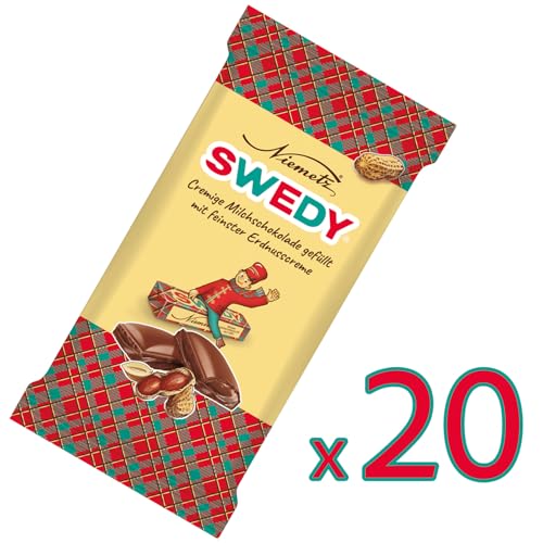 Niemetz Schokolade Swedy Tafel 88g x 20 schokoriegel, 100% Fairtrade Kakao, (20 pcs case) von Niemetz