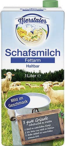 Nierstaler Schafsmilch Haltbar - 1,5% Fett 1 Liter - Mild im Geschmack (1 Liter / 1 Pack) von Nierstaler