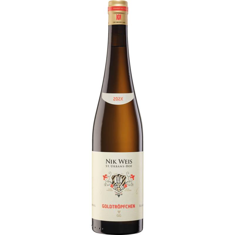 Nik Weis Goldtröpfchen Riesling GG, Trocken, Mosel, Mosel, 2019, Weißwein von Nik Weis – St. Urbans-Hof, -54340 Leiwen