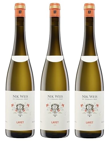 3x 0,75l - 2021er - Nik Weis - St. Urbans-Hof - Layet GG - Riesling - VDP.Großes Gewächs - Qualitätswein Mosel - Deutschland - Weißwein trocken von Nik Weis - St. Urbans-Hof