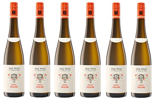 6x 0,75l - 2023er - Nik Weis - St. Urbans-Hof - Mosel Riesling - VDP.Gutswein - Qualitätswein Mosel - Deutschland - Weißwein trocken von Nik Weis - St. Urbans-Hof