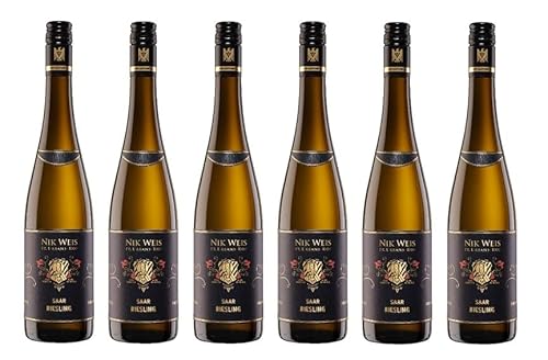 6x 0,75l - 2023er - Nik Weis - St. Urbans-Hof - Saar Riesling - feinherb - VDP.Gutswein - Qualitätswein Mosel - Deutschland - Weißwein halbtrocken von Nik Weis - St. Urbans-Hof