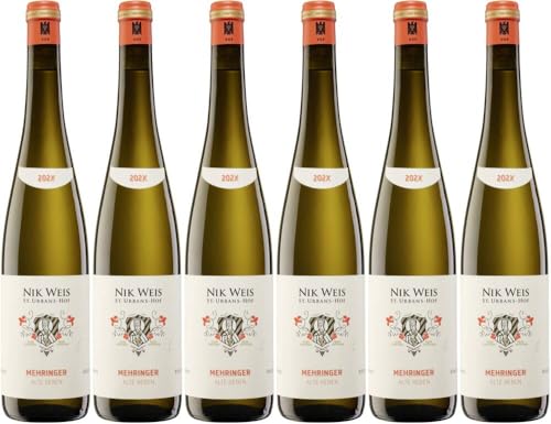 6x Mehringer Riesling Alte Reben trocken 2022 - Nik Weis - St. Urbans-Hof, Mosel - Weißwein von Nik Weis - St. Urbans-Hof