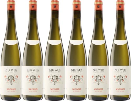 6x Wiltinger Riesling Alte Reben feinh. Ortswein 2022 - Nik Weis - St. Urbans-Hof, Mosel - Weißwein von Nik Weis - St. Urbans-Hof