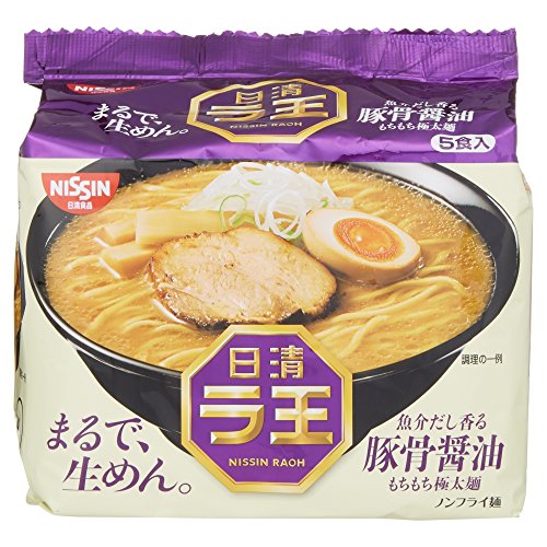 Nissin - Raoh Japanese Instant Ramen Pork Bone Soy Soup Noodles (For 5 Servings) von Nissin