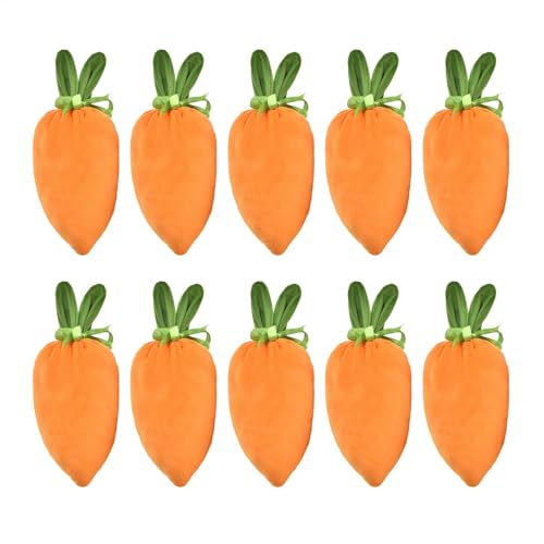 Carrot Shaped Goody Bags, Easter Drawstring Treat Bags, Rabbit Ear Velvet Bags, Easter Basket Stuffers, Velvet Carrot Treat Bags, Easter Goodie Bags for Kids, SpringBags von Nkmujil