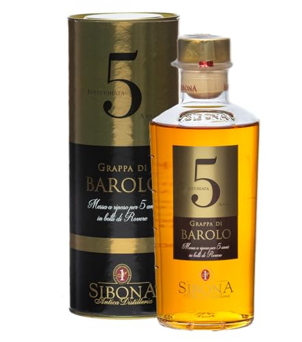 Sibona 5 Anni Invecchiata Grappa di BAROLO 44% Vol. 0,5l in Geschenkbox von Nº1 SIBONA