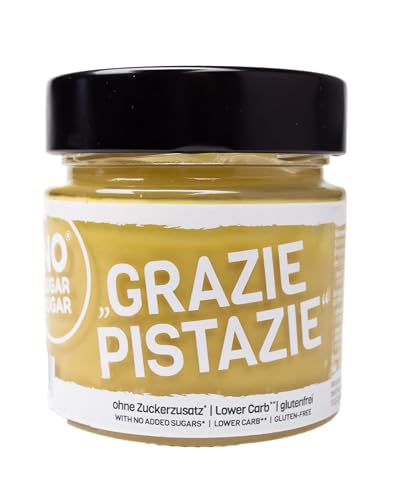 NO SUGAR SUGAR "Grazie Pistazie" 200g Pistaziencreme, ohne Zuckerzusatz, glutenfrei, zuckerarmer Pistazienaufstrich von NoSugarSugar