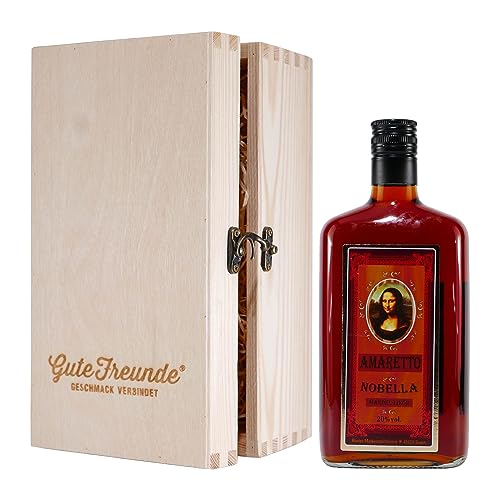 Nobella Amaretto mit Geschenk-Holzkiste von Nobella