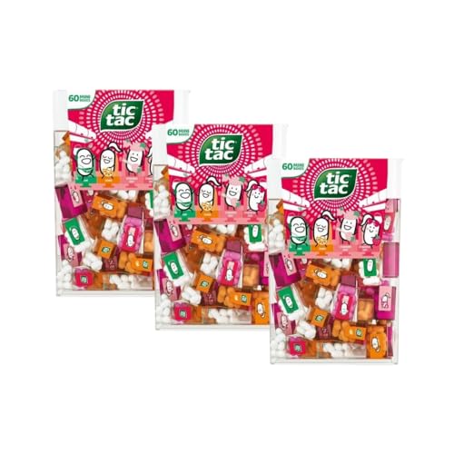 3x tic tac lilliput 60er Strawberry 228g - der perfekte Reisebegleiter für jede Tasche oder das Auto von Nohawa