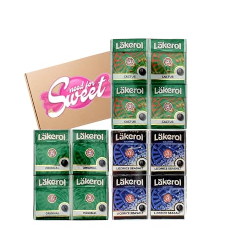 Läkerol Trio-Pack – Original, Sea Salt & Cactus Flavors | Zuckerfrei & Erfrischend – Skandinavisches Lakritz - 900g von Nohawa