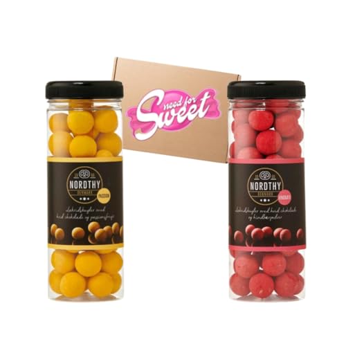 Nordthy 2x300g Lakritzkugel Geschenkset - Gourmet Lakritz mit Passionfrucht, Himbeere leckere fruchtige Lakritzkugeln perfekt für Geburtstage von Nohawa