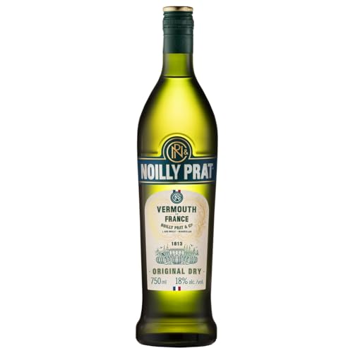 Noilly Prat Original Dry Vermouth, französischer Aperitif mit 20 Kräutern und Gewürzen, darunter Kamille, Koriander, Bitterorangen und Holunderblüten, 18% vol., 75cl / 750ml von Noilly Prat