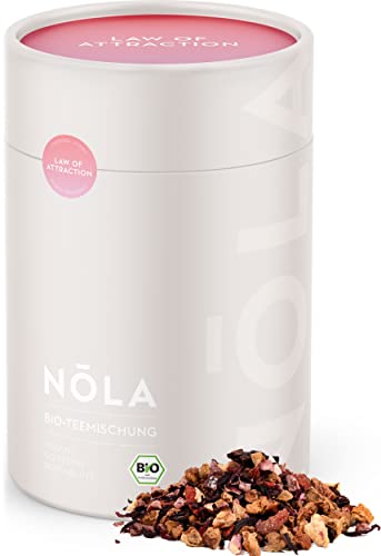NOLA Bio Teemischung 'Law of Attraction' - BIO Früchte-Tee mit Kirschen, Goji-Beeren und Rosenblüten - loser Premium Bio-Früchtetee mit 100% natürlichen Zutaten, vegan von Nola