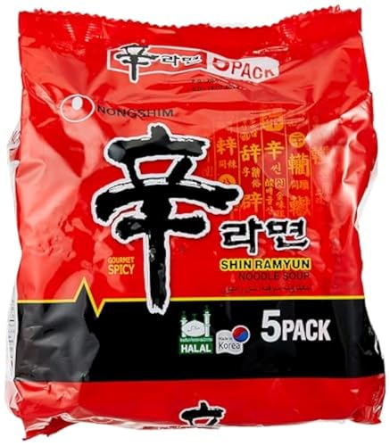 Koreanische Nongshim Shin Ramyun Nudelsuppe - 5er-Set (5 x 120 g) von Nong Shim