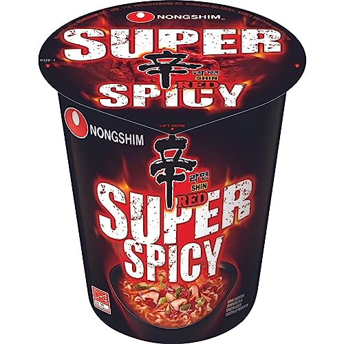 Nong Shim Instantnudeln Red Shin Ramyun - Koreanische Instant Cup Nudeln super scharf - schnelle Zubereitung - 1 x 68g von Nong Shim