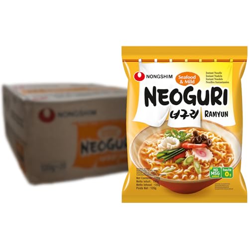 Nong Shim Neoguri Instantnudeln Seafood & Mild Ramyun – Koreanische Seafood Ramen Suppe mild – 20er Vorteilspack à 120g von Nong Shim