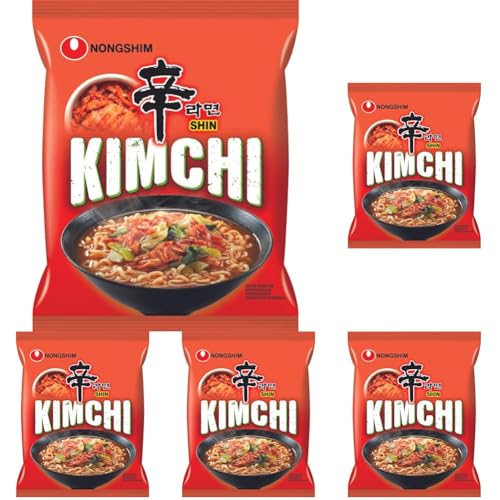 NONGSHIM - Instant Nudelsuppe Kimchi - (1 X 120 GR) (Packung mit 5) von Nong Shim