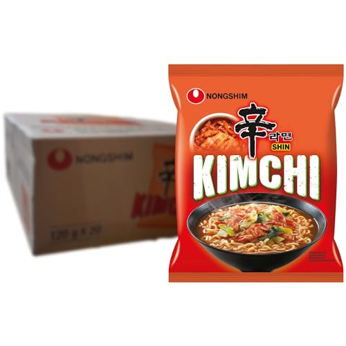 Nong Shim Instantnudeln Kimchi Ramyun – Koreanische Ramen Suppe - schnelle Zubereitung – 20er Vorteilspack à 120g von NONG SHIM