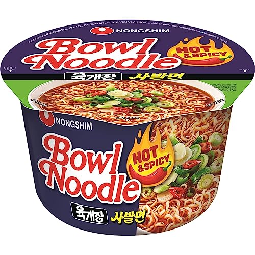 Nong Shim Instantnudeln Hot & Spicy Yukgaejang Sabalmyun Bowl Noodle Soup – Koreanische Ramen Nudelsuppe - schnelle Zubereitung – 1 x 100g von Nong Shim