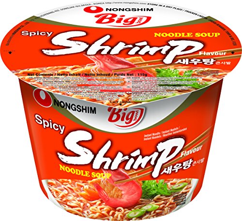 Nong Shim Instant-Cup-Nudeln, Shrimp Big Bowl, 16er Pack (16 x 115 g) von NONG SHIM