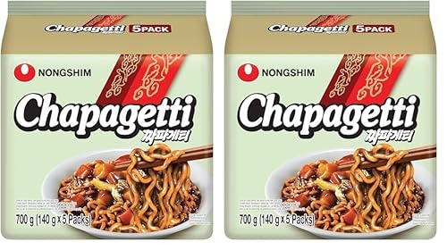 Nong Shim Instantnudeln Chapaghetti – Traditionelles koreanisches Nudelgericht - schnelle Zubereitung – 1er Multipack - 5 x 140g (Packung mit 2) von Nong Shim