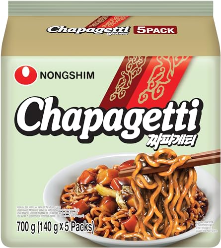 Nong Shim Instantnudeln Chapaghetti – Traditionelles koreanisches Nudelgericht - schnelle Zubereitung – 1er Multipack - 5 x 140g von Nong Shim