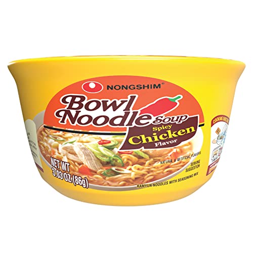 Nongshim Bowl Noodle Soup, Spicy Chicken, 3.03 Ounce (Pack of 12) von Nong Shim