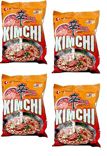 Nongshim Shin Ramyun Kimchi Instant-Nudeln, 120 g, 4 Stück (importiert) – Vegetarisch von Nongshim