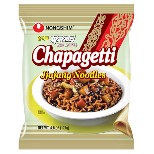 Nongshim, Chapagetti (Nudelnudeln mit Chajang-Sauce) (4 Stück, je 127 ml), 508 ml von Nongshim