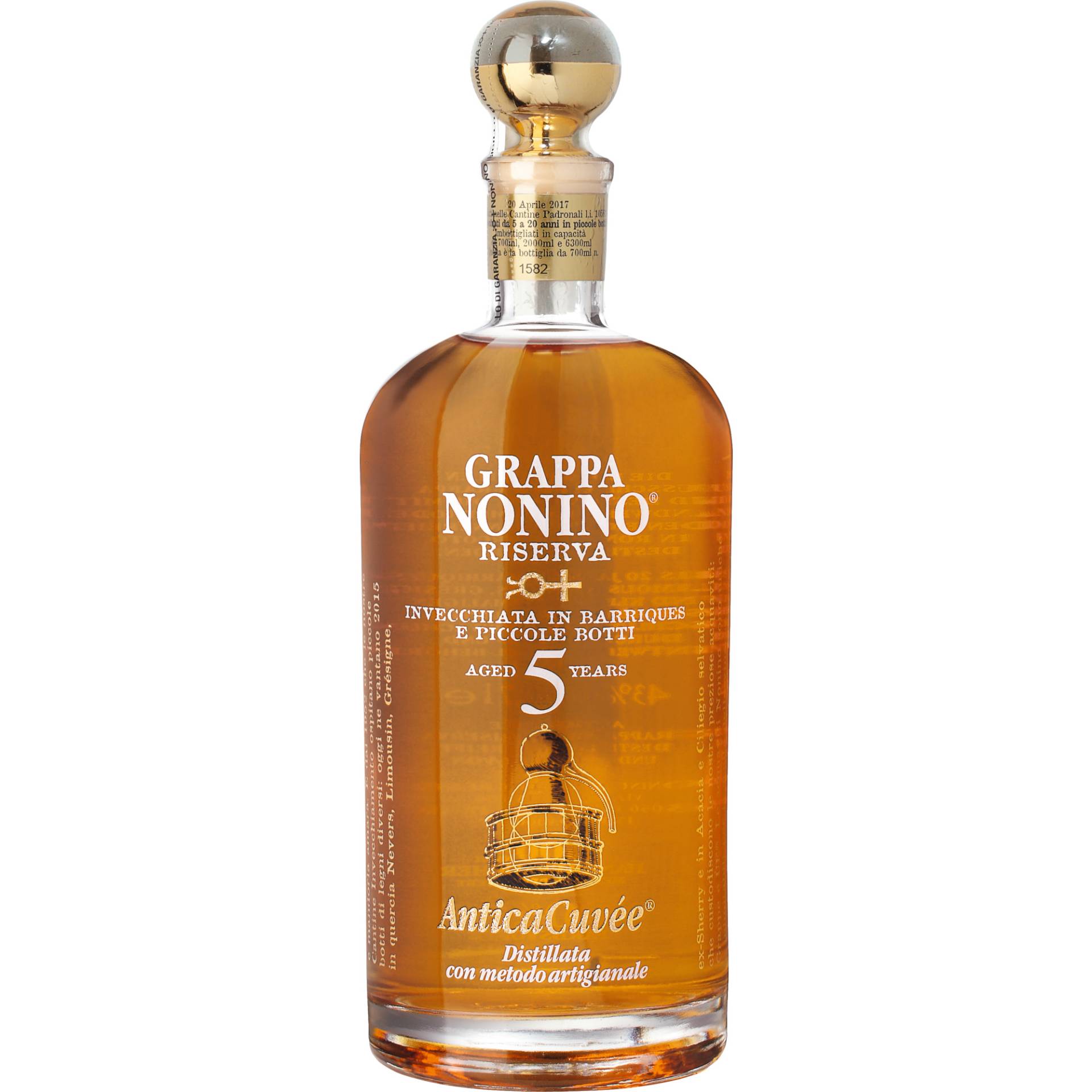 Grappa Nonino Riserva AnticaCuvée 5 Years, 0,70 L , 43 % Vol., Spirituosen von Nonino Distellatori SPA - Percoto - Udine - Italia