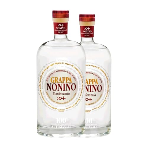 Grappa Nonino Vendemmia Klares Destillat Medium Flasche 50 cl (Karton mit 2 Medium Flasche von 50 cl) von Nonino Distillatori