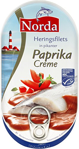 Heringsfilets Paprika-Creme 200g DS von Norda