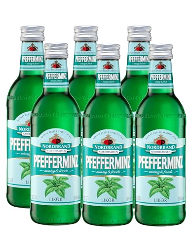 Nordbrand Nordhausen Pfefferminzlikör mit 18% vol. Alkohol (6 x 0,35L) von Nordbrand Nordhausen