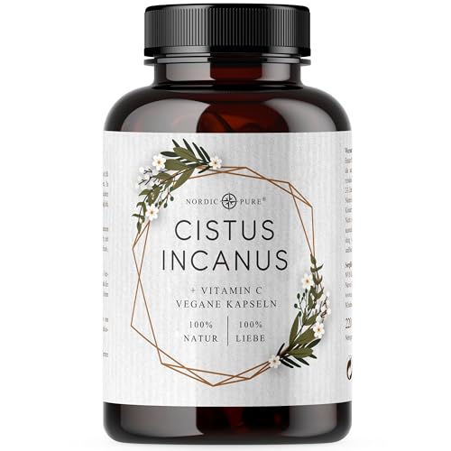 Cistus Incanus Kapseln 180 Stück von Nordic Pure | 800mg pro Tagesdosis | Premium Qualität - Reich an Polyphenolen mit Vitamin C von Nordic Pure