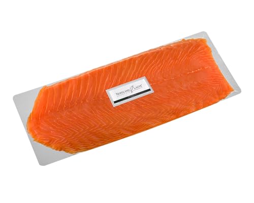 Nordland-Lachs 400g Räucherlachs | schottischer Lachs - handfiletiert, geräuchert, in feinste Scheiben geschnitten | mit Top Kühlversand von Nordland-Lachs