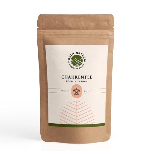 Chakrentee | Chakra Kräutertee | North Natural | Apfel- Fenchel Tee mit Ingwer, Orangenschalen und weiteren hochwertigen Zutaten verfeinert | ayurvedischer Prana Tee | Fruchtig von North Natural