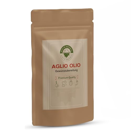 North Natural | Aglio Olio 100g | mediterrane Küche | Pasta Nudel Gewürz | italienische Spezialität | grobe Spaghetti Gewürzmischung von North Natural