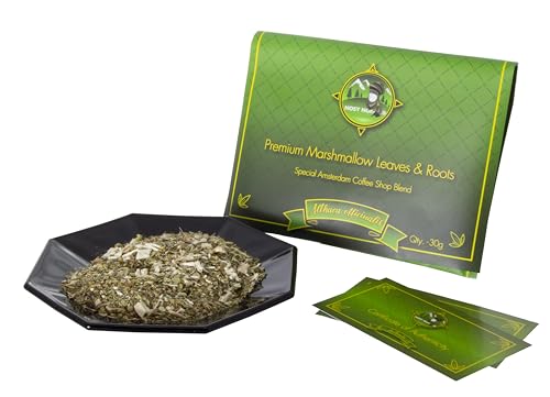 Nosy Nomad Eibischtee | 30g Althaea officinalis (Eibischpflanze) Blätter und Wurzeln, spezielle Amsterdam Coffee Shop-Mischung, Entspannendes Aroma für Ein Natürliches, Beruhigendes Kräutererlebnis von Nosy Nomad