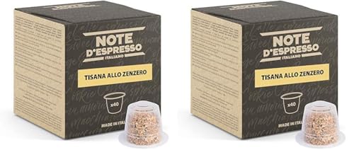 Note D'Espresso - Ingwer - Kapselmaschinen - ausschließlich kompatibel mit NESPRESSO - 40 caps (Packung mit 2) von Note d'Espresso