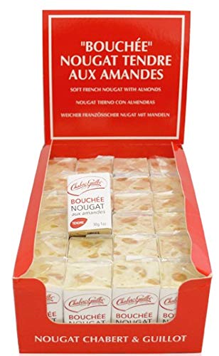 Chabert Nougat de Montelimar Tendre 24 x 30g Packung (weißer Nougat mit Mandeln) von Chabert & Guillot