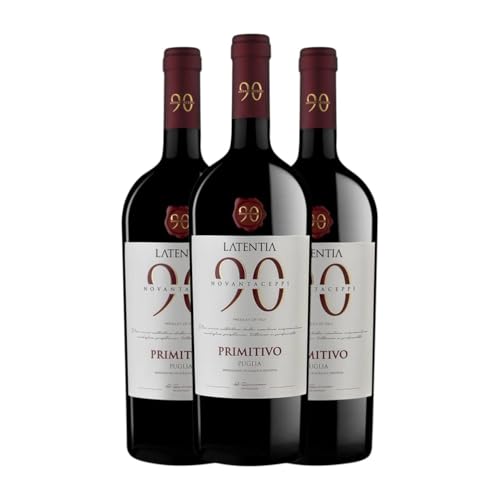 Novantaceppi Primitivo Puglia Magnum-Flasche 1,5 L Rotwein (Karton mit 3 Magnum-Flasche von 1,5 L) von Novantaceppi