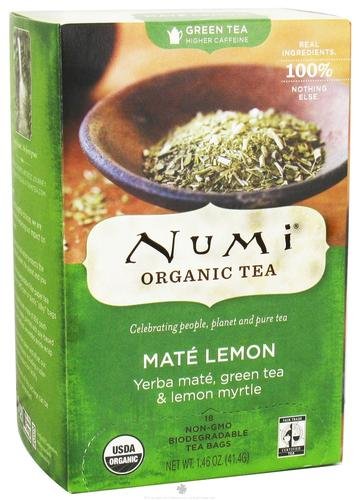 NUMI TEA GRN TEA,OG2,MATE LEMON, 18 BAG von Numi