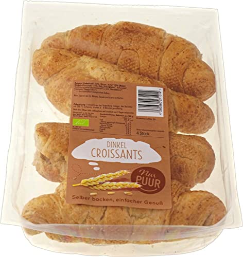 Dinkel Croissant, 4 Stück von nur puur